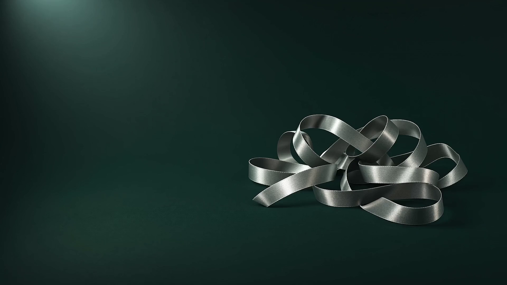 A silver ribbon opening into a clear path
